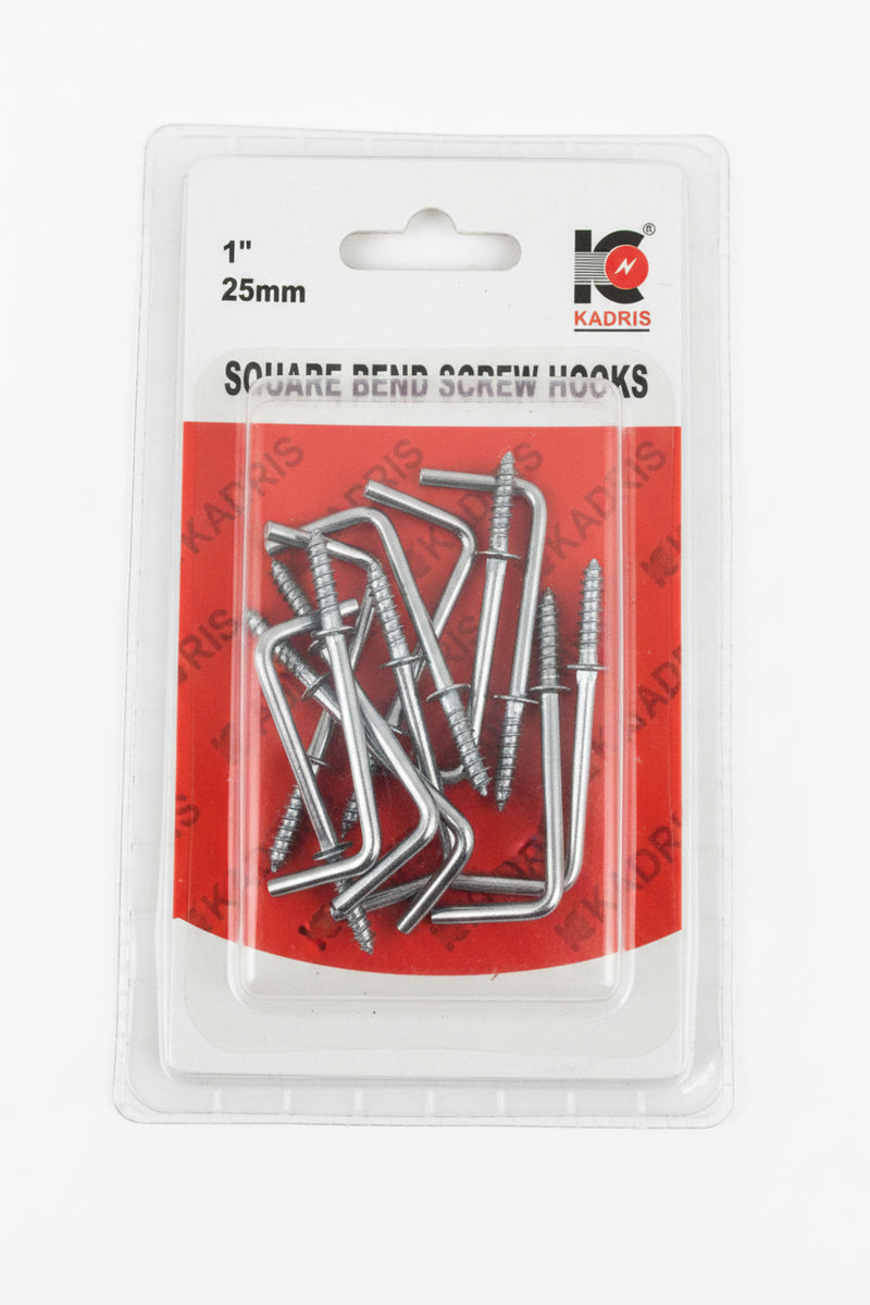 FR KADRIS Square Bend Screw Hooks - 1|25mm