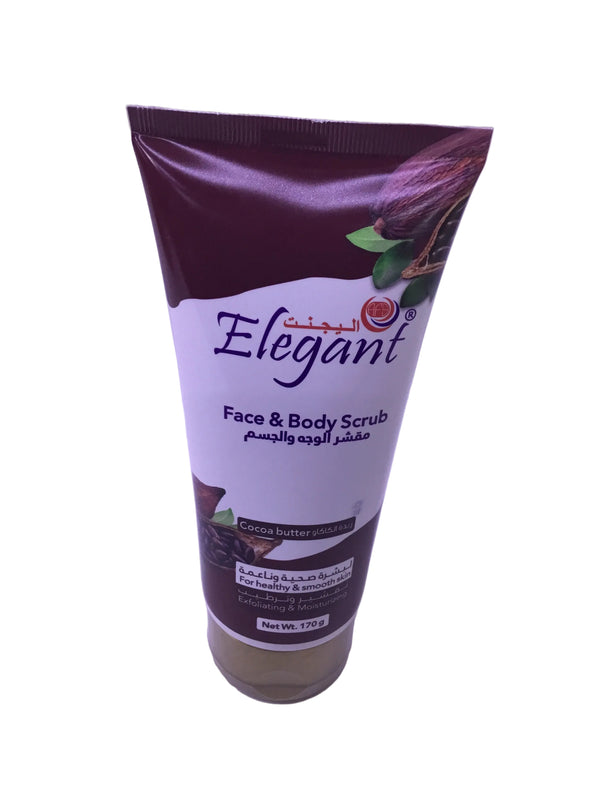 Elegant Face And Body Scrub-(Cocoa butter) - 170g - Healthy And Smooth Skin - Premium Quality