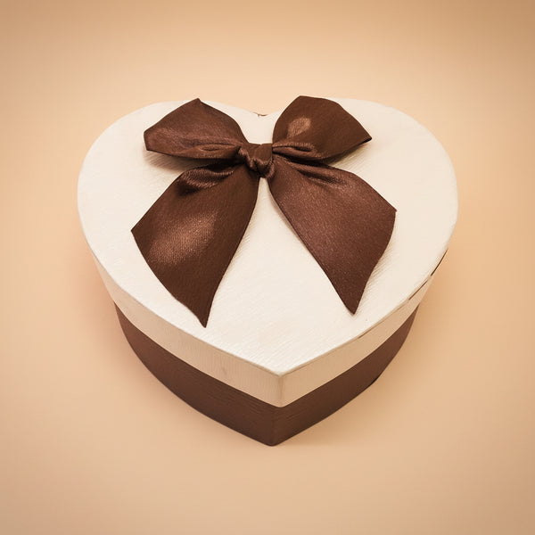 Brown Heart Gift Box with Ribbon -8904 (Small) | Premium Quality | Best Sell Online