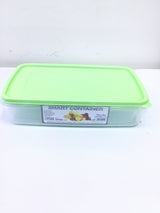 Rectangular Smart Food Container Set- Light Green Cover(3pcs) - 500ml, 800ml, 2ltr | Premium Quality - Best Sell Online