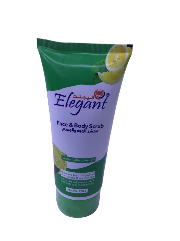 Elegant Face And Body Scrub-(Lemon + Mint) -170g - Exfoliating & Moisturizing - Premium Quality