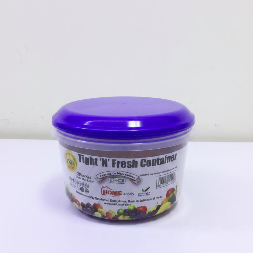 Tight N Fresh Round Container Set- Blue Cover (3pcs) - 625ml, 1Ltr, 1.5Ltr | Premium Quality - Best Sell Online