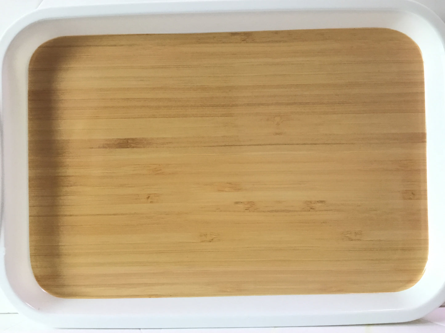 FR Wooden Design Plastic Tray - NA - 73909-P