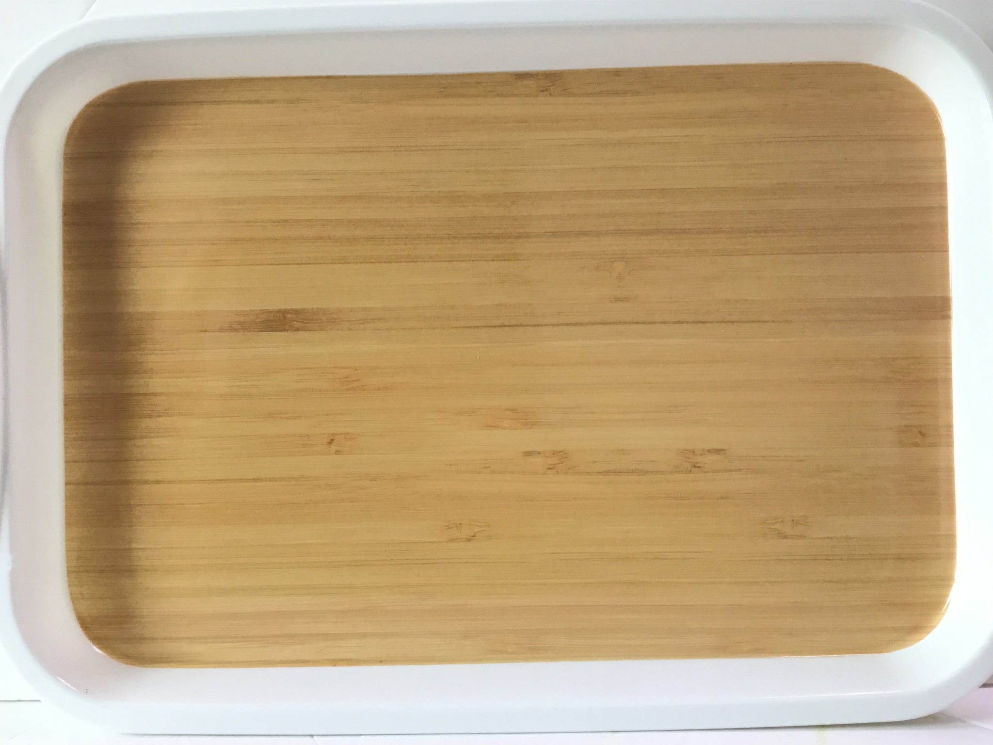 FR Wooden Design Plastic Tray - NA - 73909-P