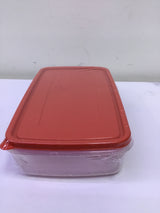 Rectangular Smart Food Container Set- Red Cover(3pcs) - 500ml, 800ml, 2ltr | Premium Quality - Best Sell Online