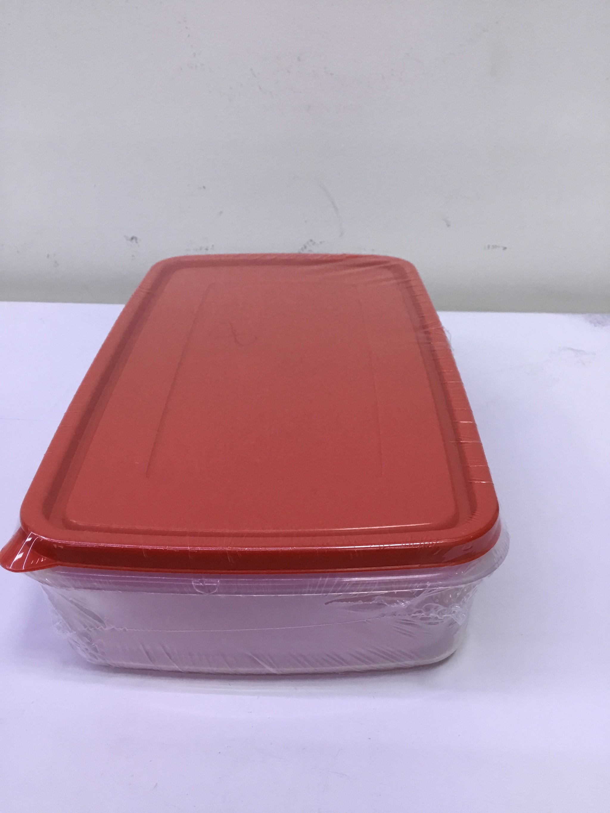 Rectangular Smart Food Container Set- Red Cover(3pcs) - 500ml, 800ml, 2ltr | Premium Quality - Best Sell Online