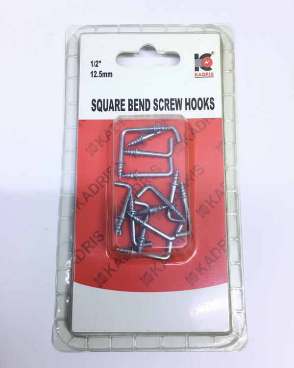 FR KADRIS Square Bend Screw Hooks (HA - 1579) 1/2 - 12.5mm Premium Quality