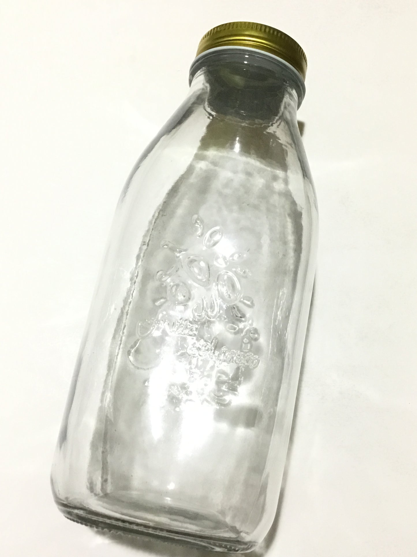 Glass Bottle - W/Gold - 1000ml - 36260-184