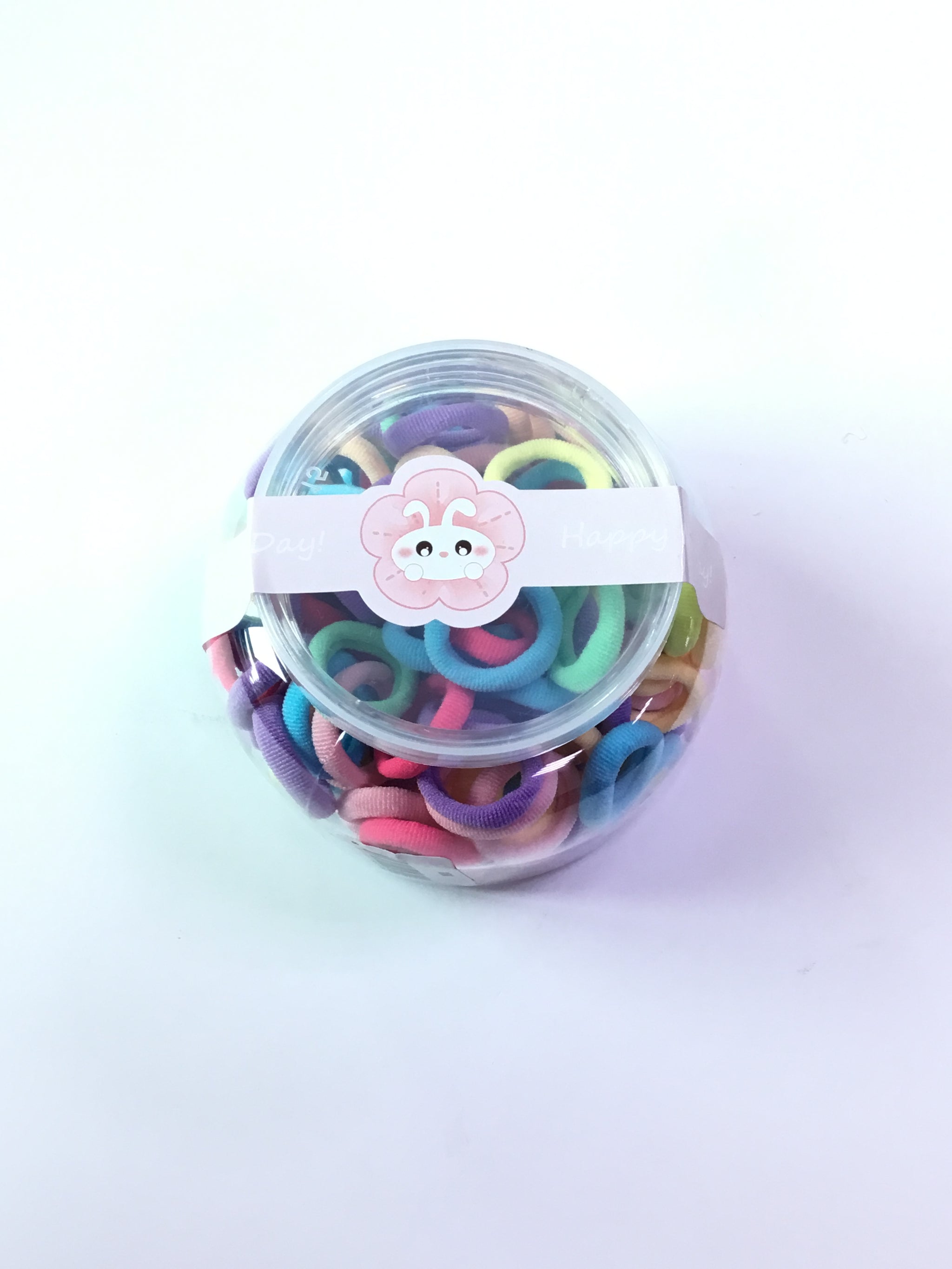 Multicolor Hair Ties Jar - 382565