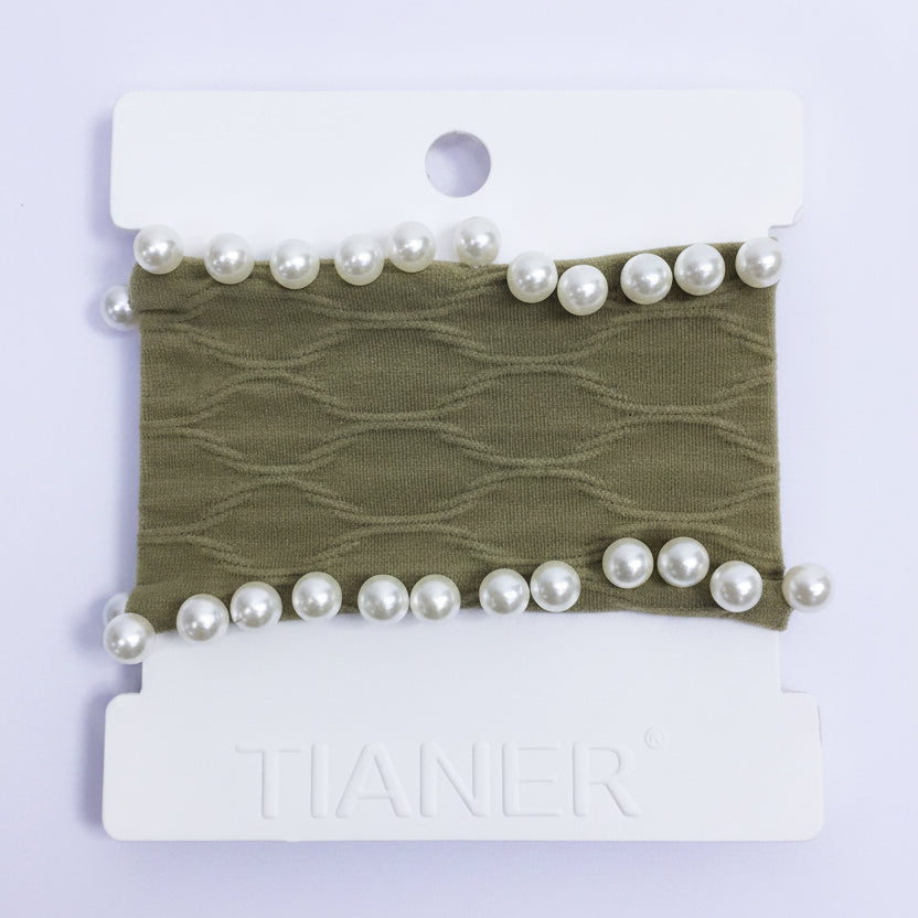 Tianer Pearl Elastic Hair Band - Brown - Q-YWZYSP 001-2024- 08 - Premium Quality | Best Sell Online