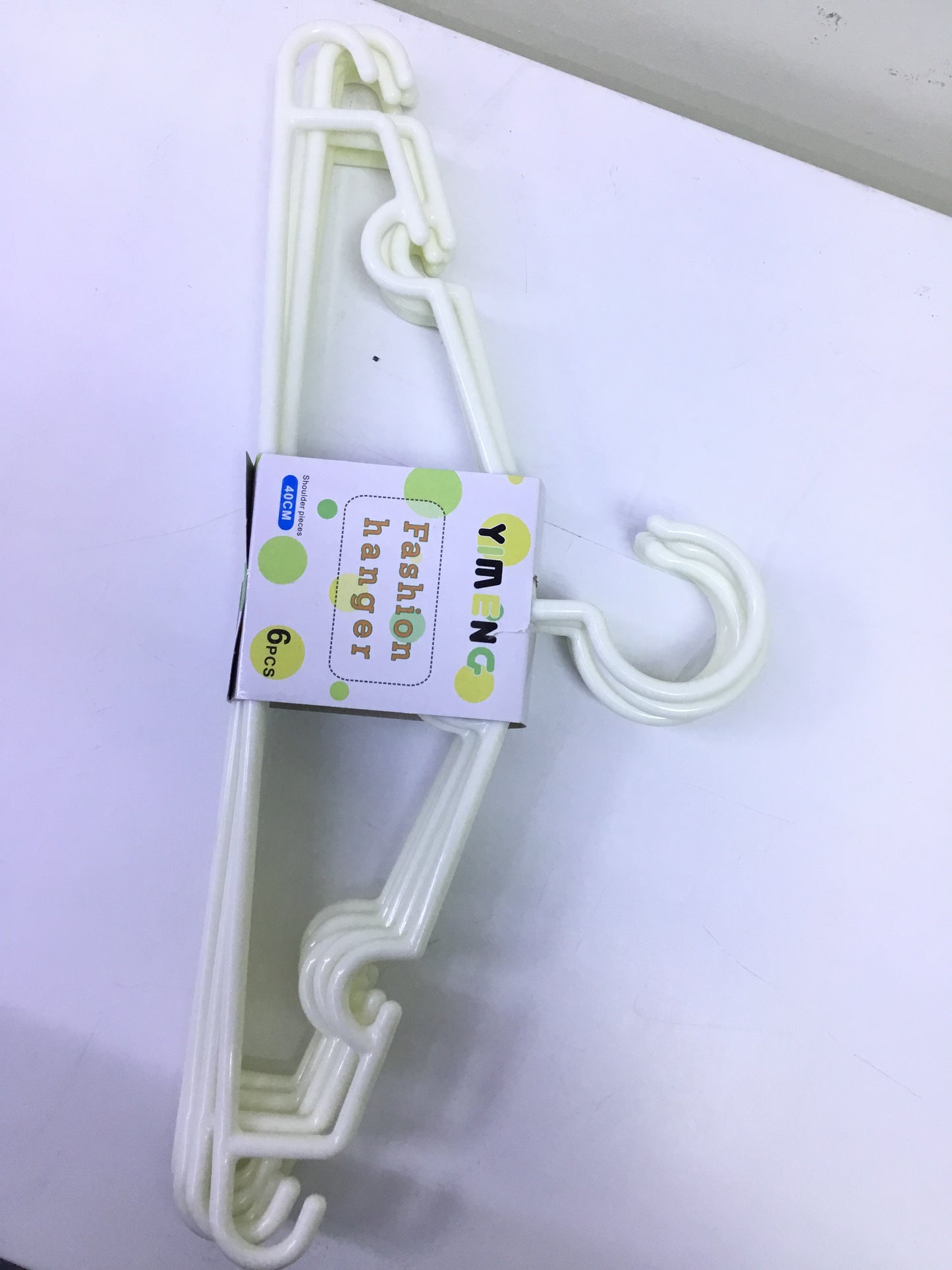 Yimeng Fashion Plastic Cloth Hunger- Off White (6pcs)- 40cm - WTC- 7830 | Premium Quality - Best Sell Online