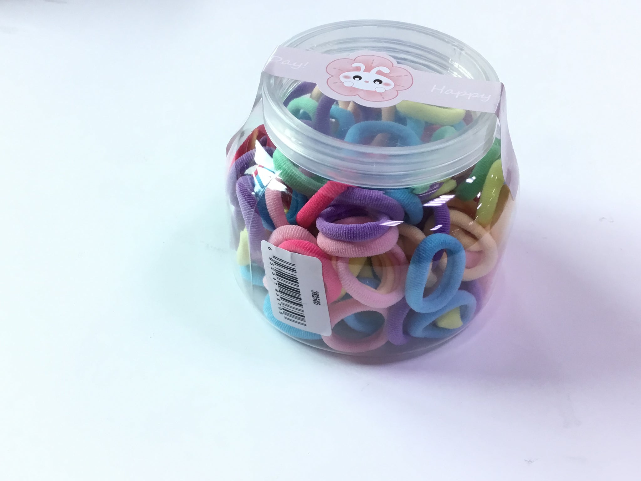 Multicolor Hair Ties Jar - 382565
