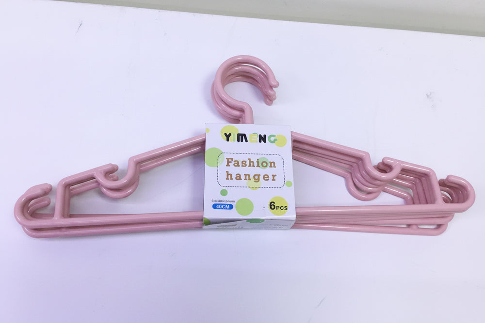 Yimeng Fashion Plastic Cloth Hunger- Pink (6pcs)- 40cm - WTC- 7830 | Premium Quality - Best Sell Online