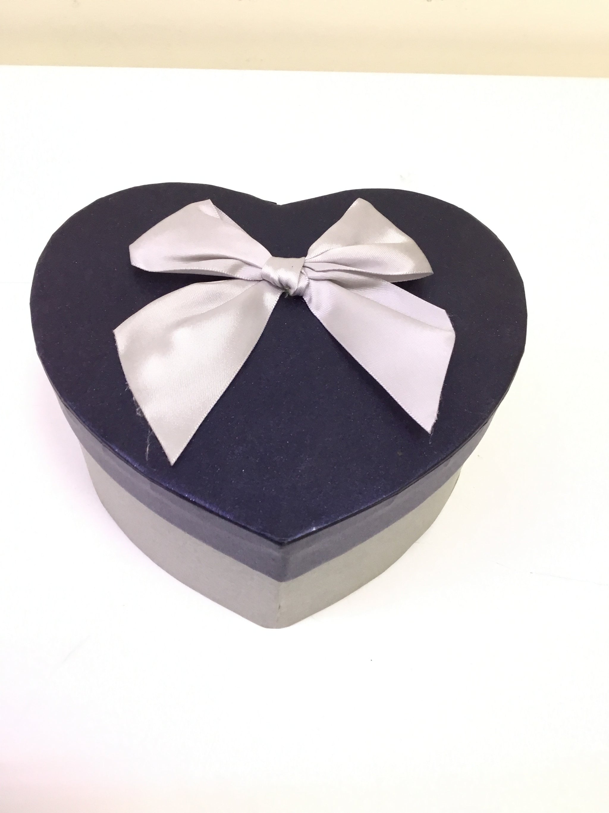 Dark-Blue Heart Gift Box with Ribbon -8907 (Small) | Premium Quality | Best Sell Online