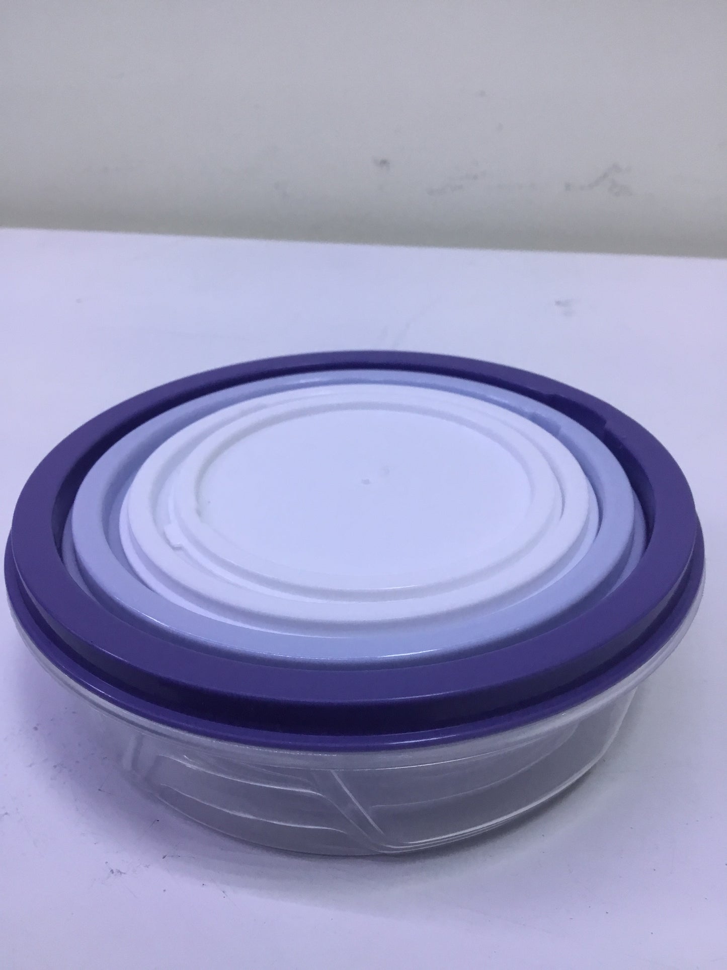 Durable Plastic Storage Box - (Round Shape - 4pcs)