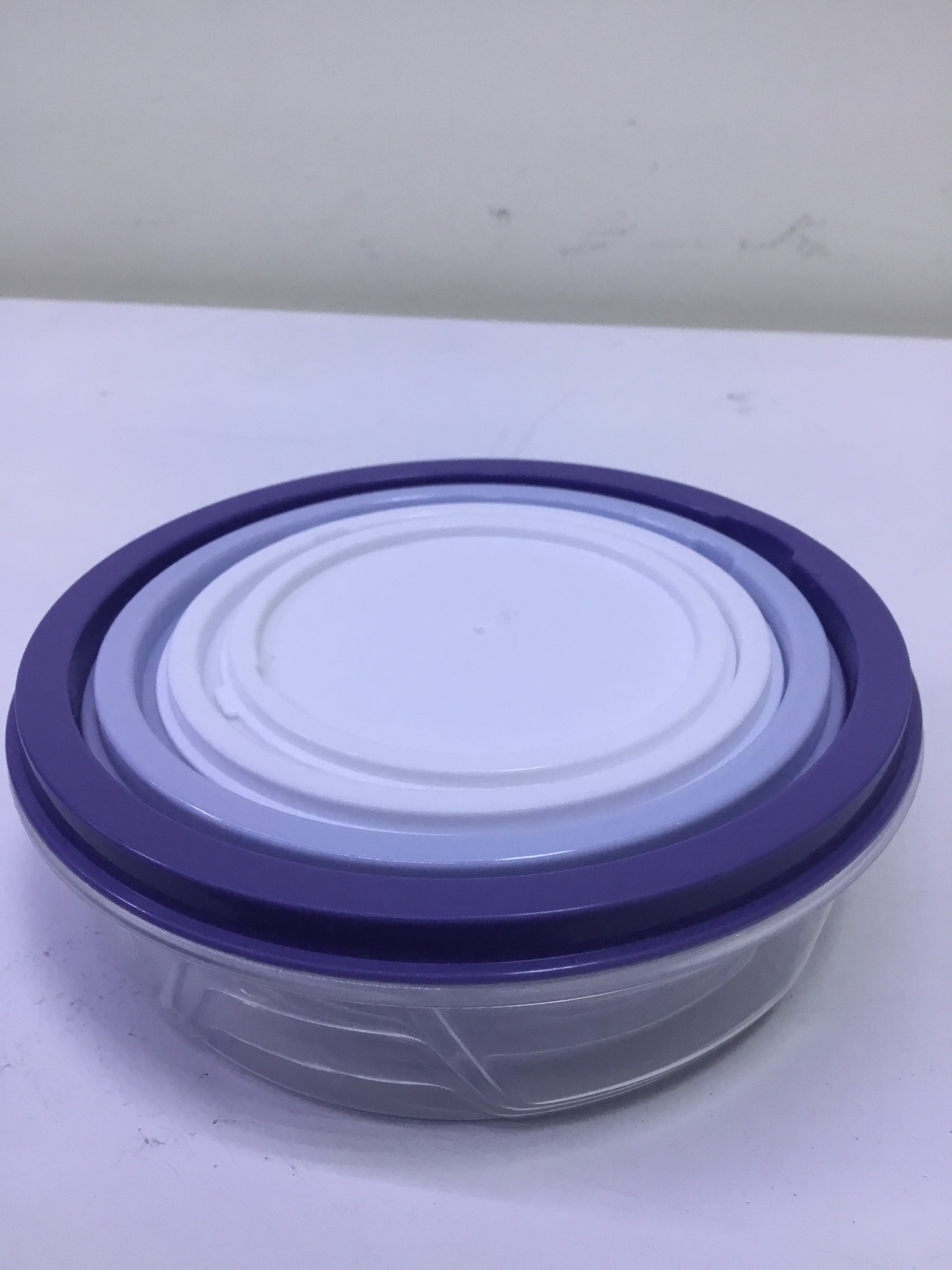 Durable Plastic Storage Box - (Round Shape - 4pcs)