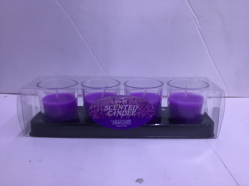 Purple Votive Candles – 4-Pack
