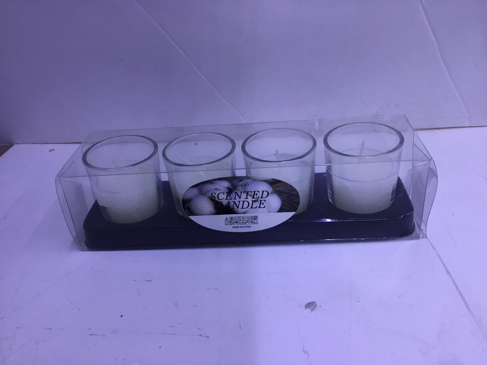 White Votive Candles – 4-Pack