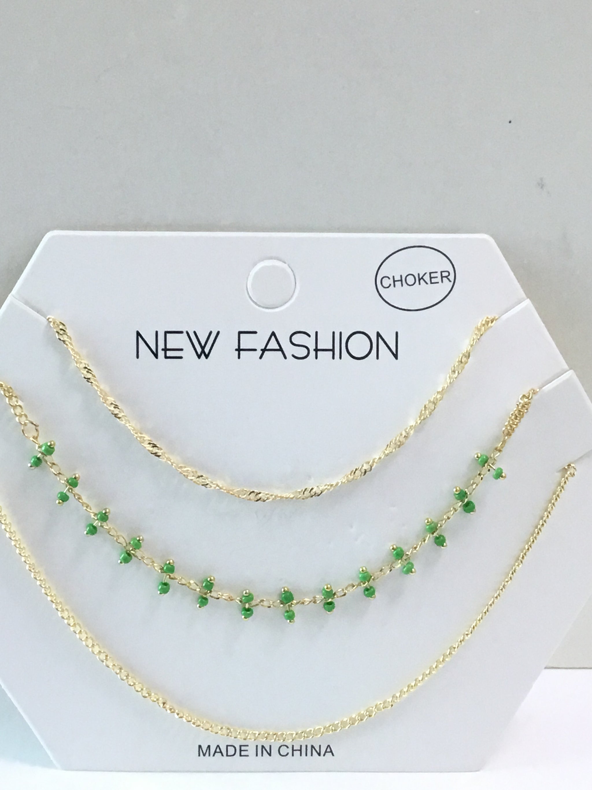 Green & Gold Choker Set - 00C2