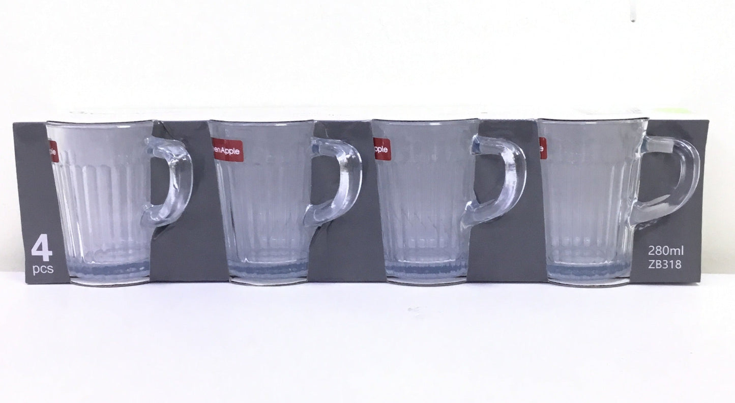 FR Green Apple Deli Tea Glass Set 4x280ml - Premium Quality ZB318