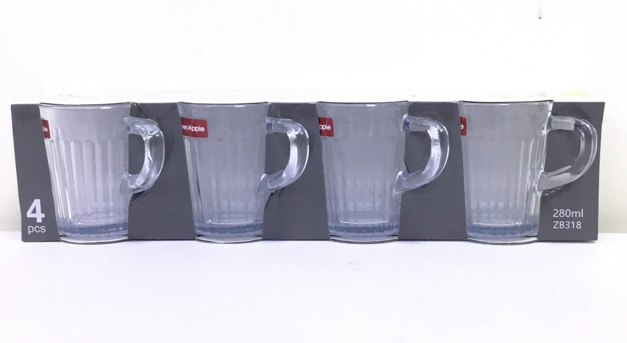 FR Green Apple Deli Tea Glass Set 4x280ml - Premium Quality ZB318