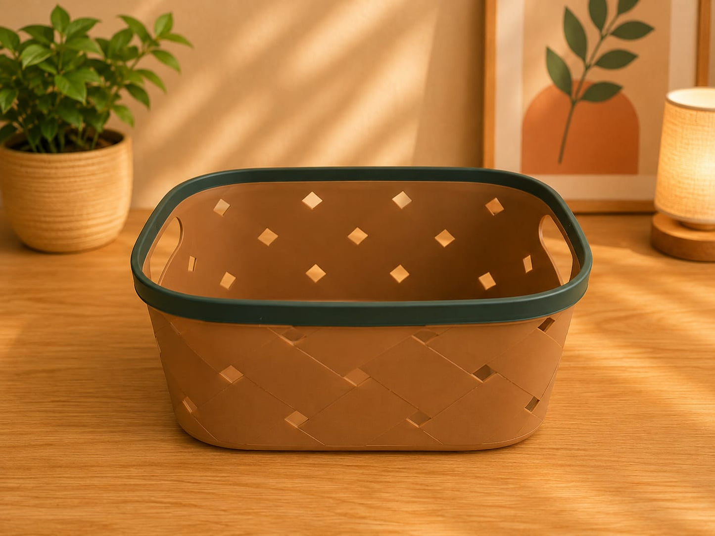 Decorative Storage Basket Brown