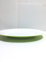 FR Round Shaped Plate With White and Green Color - 001