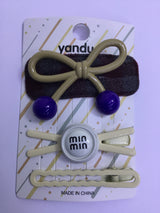 Yanduo Cute Cherry Bow Hair Clip Set - 08 (3pcs)| Premium Quality | Best Sell Online