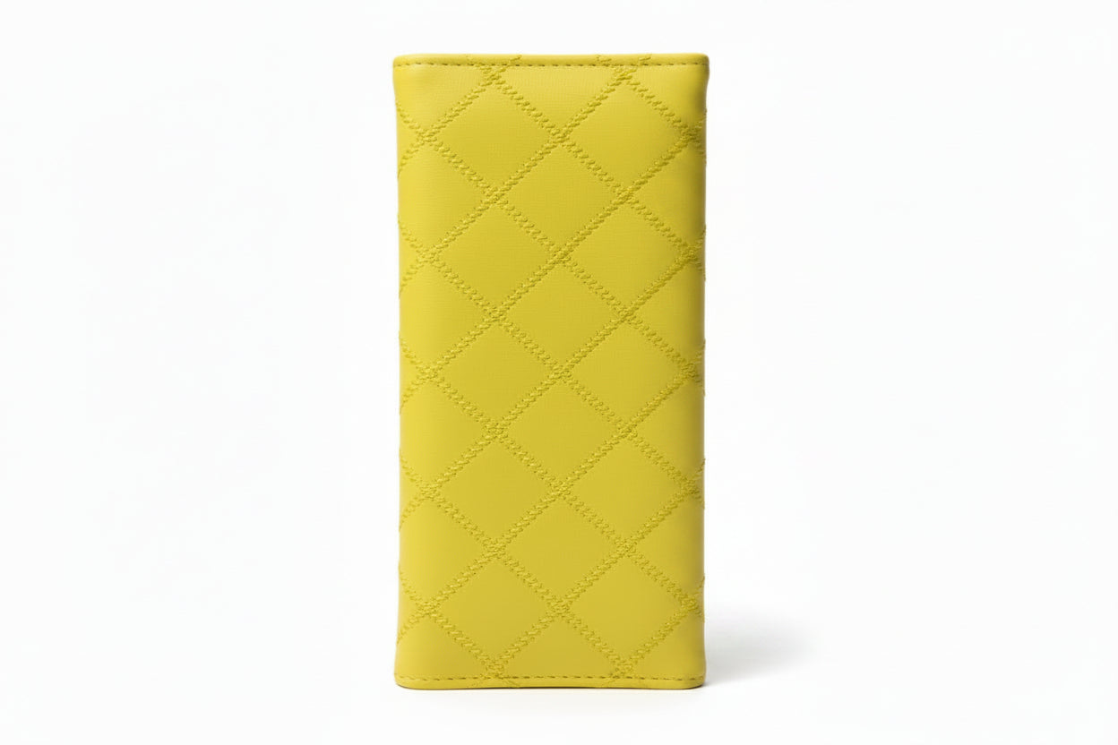 Women's Premium  Leather Wallet - Crown Yellow - Durable & Stylish Design