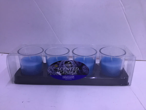 Blue  Votive Candles – 4-Pack