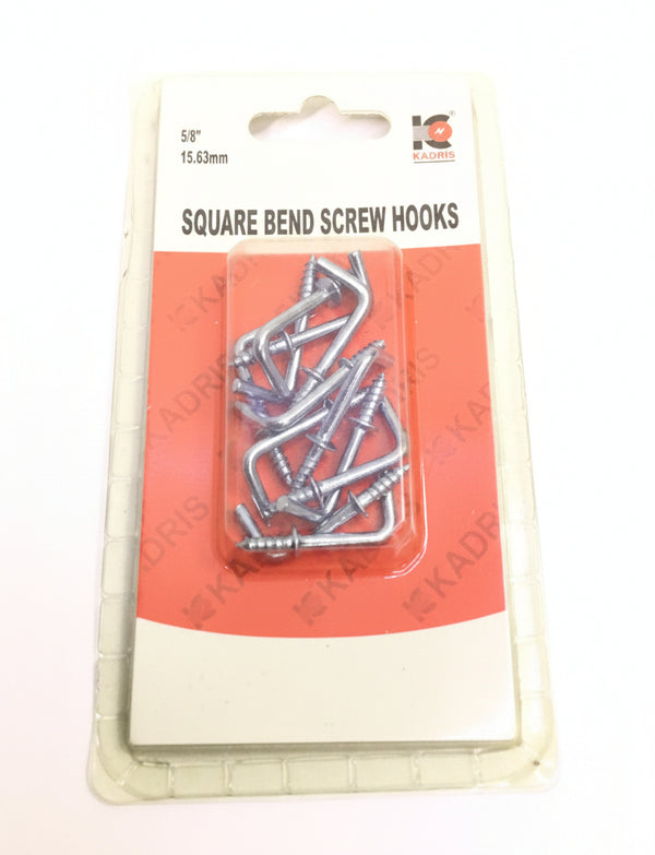 FR KADRIS Square Bend Screw Hooks (HA - 1580) 5/8 - 15.63mm Premium Quality