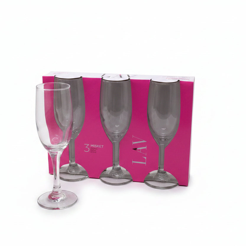 Classic Sparkling Wine Glass Set (3pcs) - 190ml - Premium Quality - Best Sell Online
