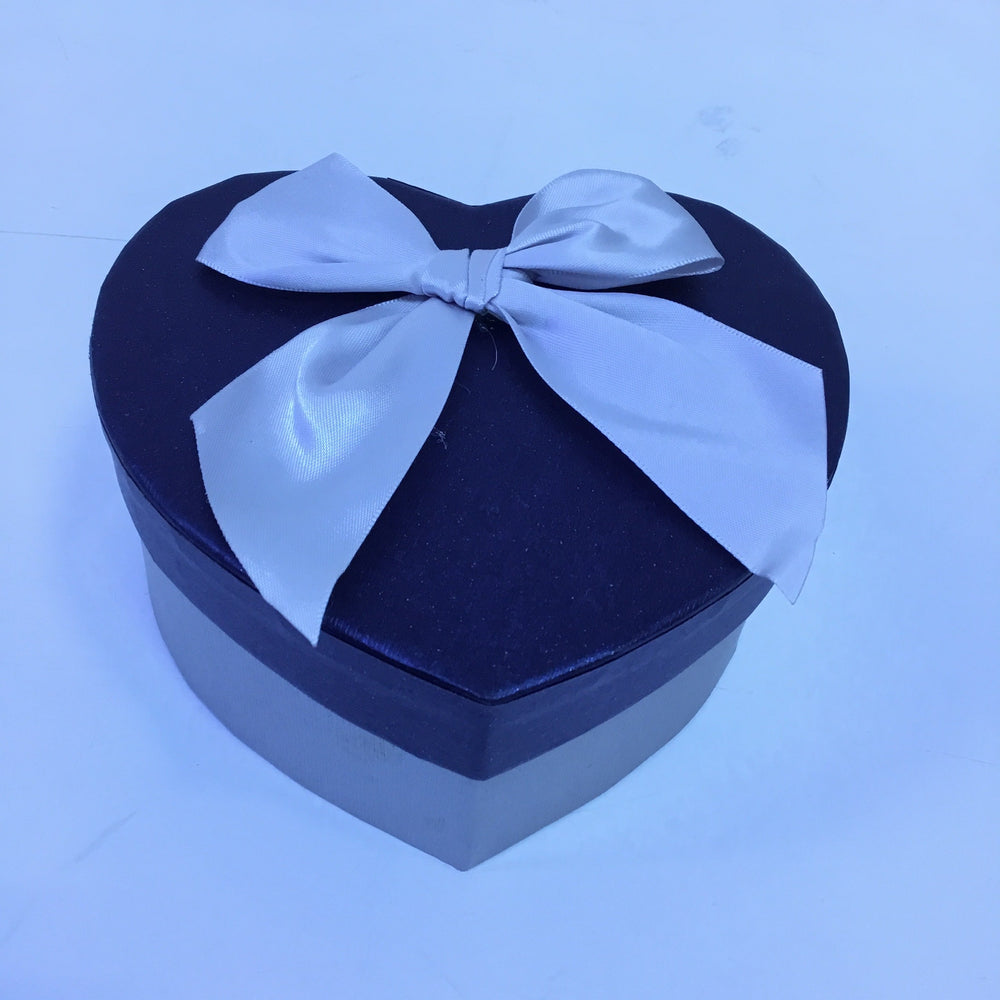 Small Dark-Blue Heart Gift Box with Ribbon -8909 | Premium Quality | Best Sell Online
