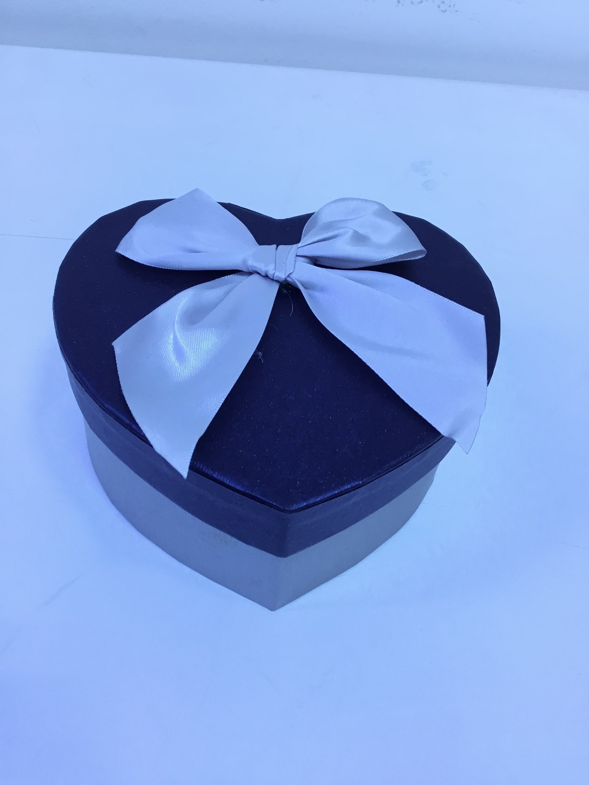 Small Dark-Blue Heart Gift Box with Ribbon -8909 | Premium Quality | Best Sell Online