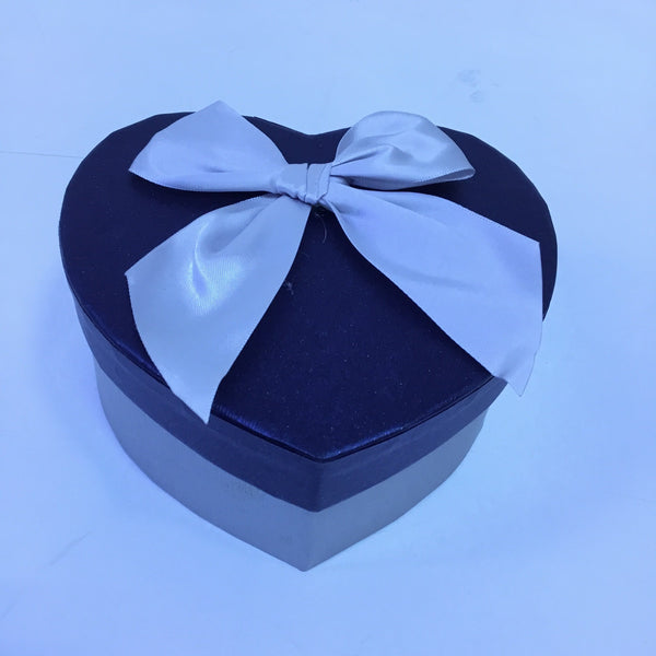 Small Dark-Blue Heart Gift Box with Ribbon -8909 | Premium Quality | Best Sell Online