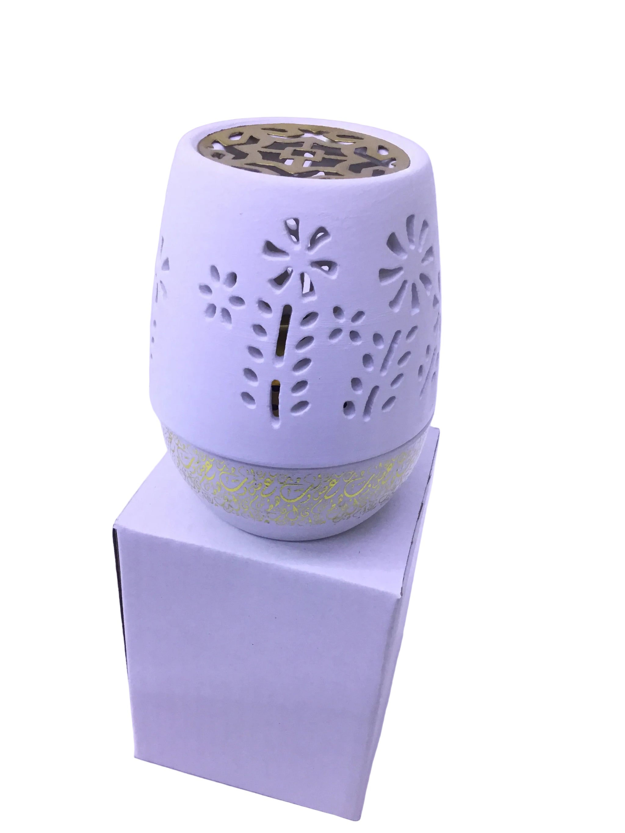 Royal Wooden white Bakhoor Burner - NF-36879-P | Premium Quality - Best Price Online