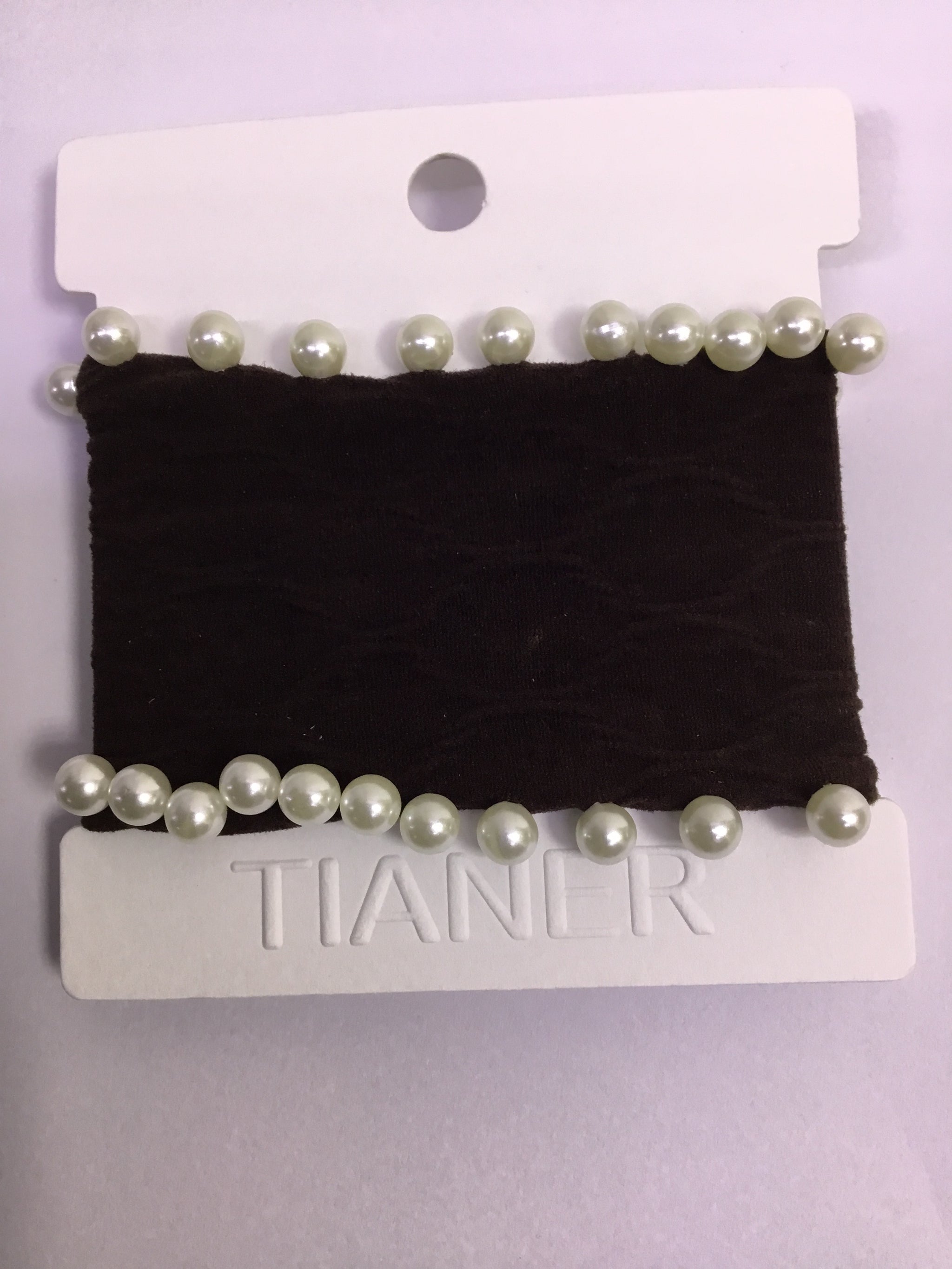 Tianer Pearl Elastic Hair Band - Dark Brown - Q-YWZYSP 001-2024- 08 - Premium Quality | Best Sell Online
