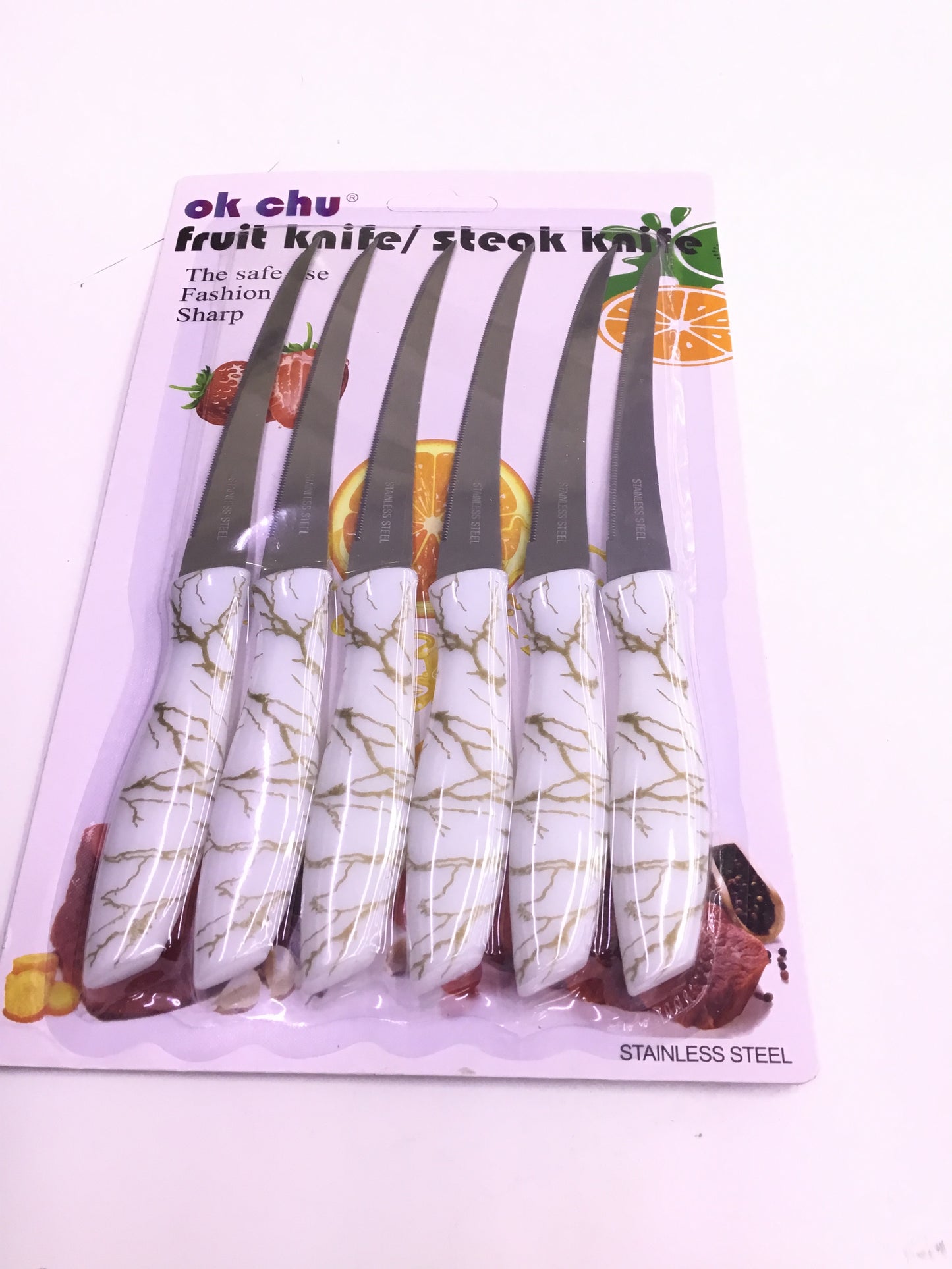 Fruit/Steak Knife - White-IE-58473 - Premium Quality | Durable & Affordable