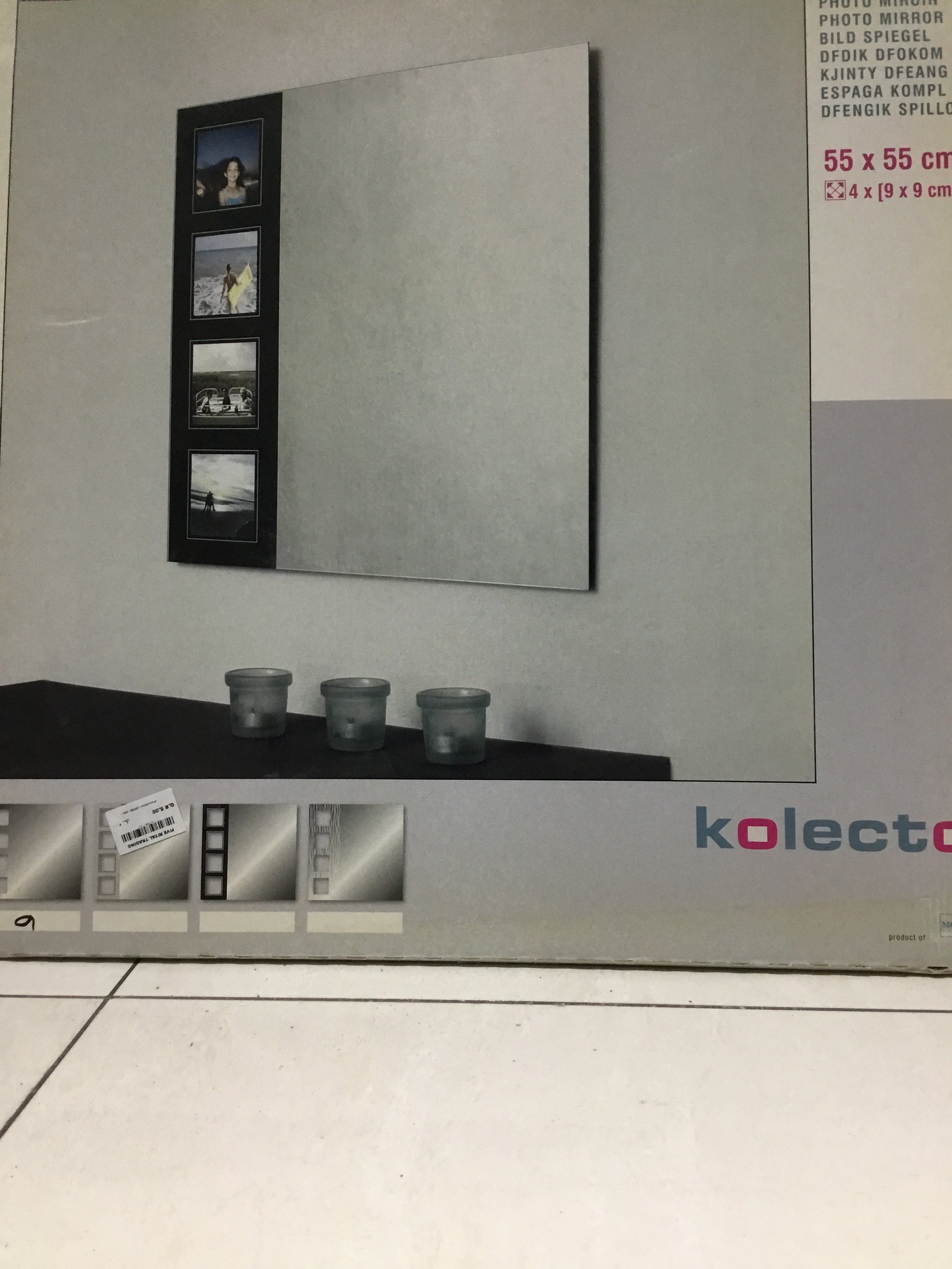 FR KOLECTO Photo Mirror - (55*55cm - 4 X 9*9cm) - KOL-552