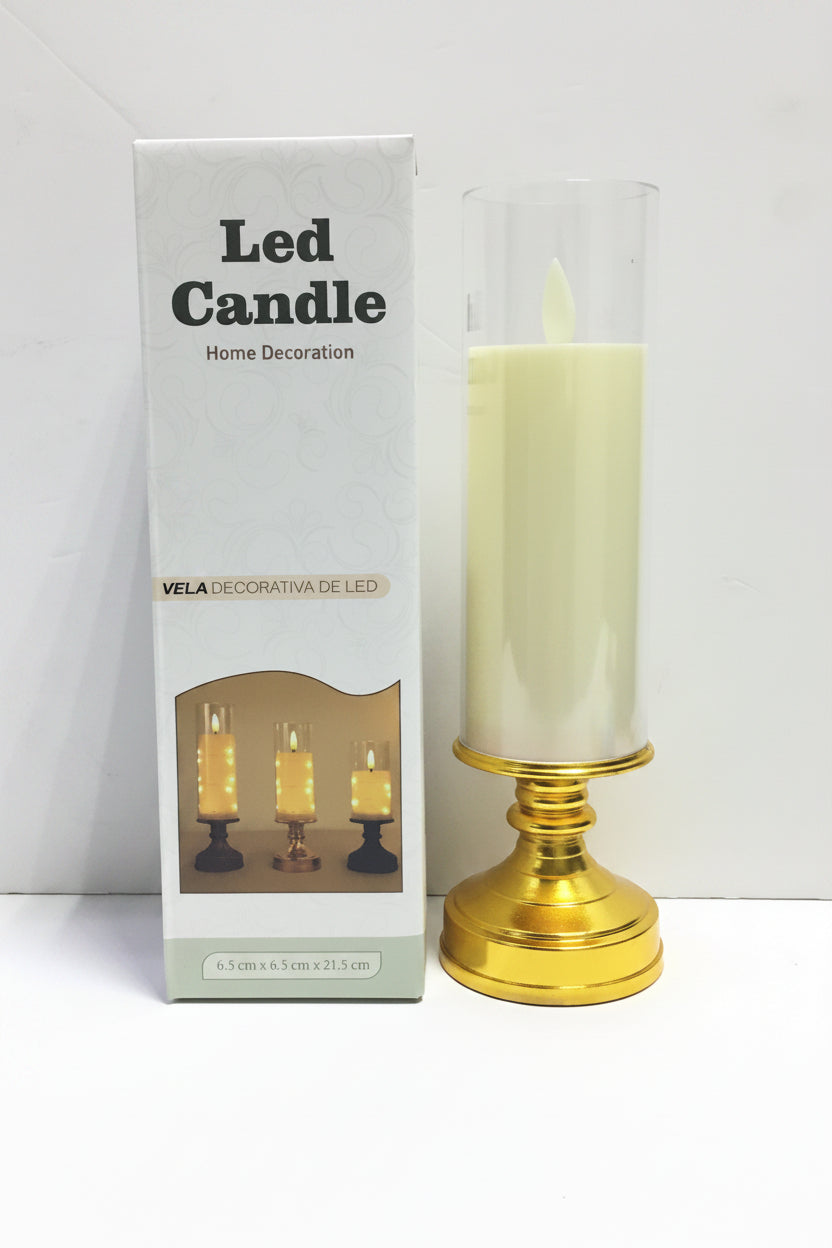 FR Home Decorative Flameless LED Candle - (6.5*6.5*21cm)