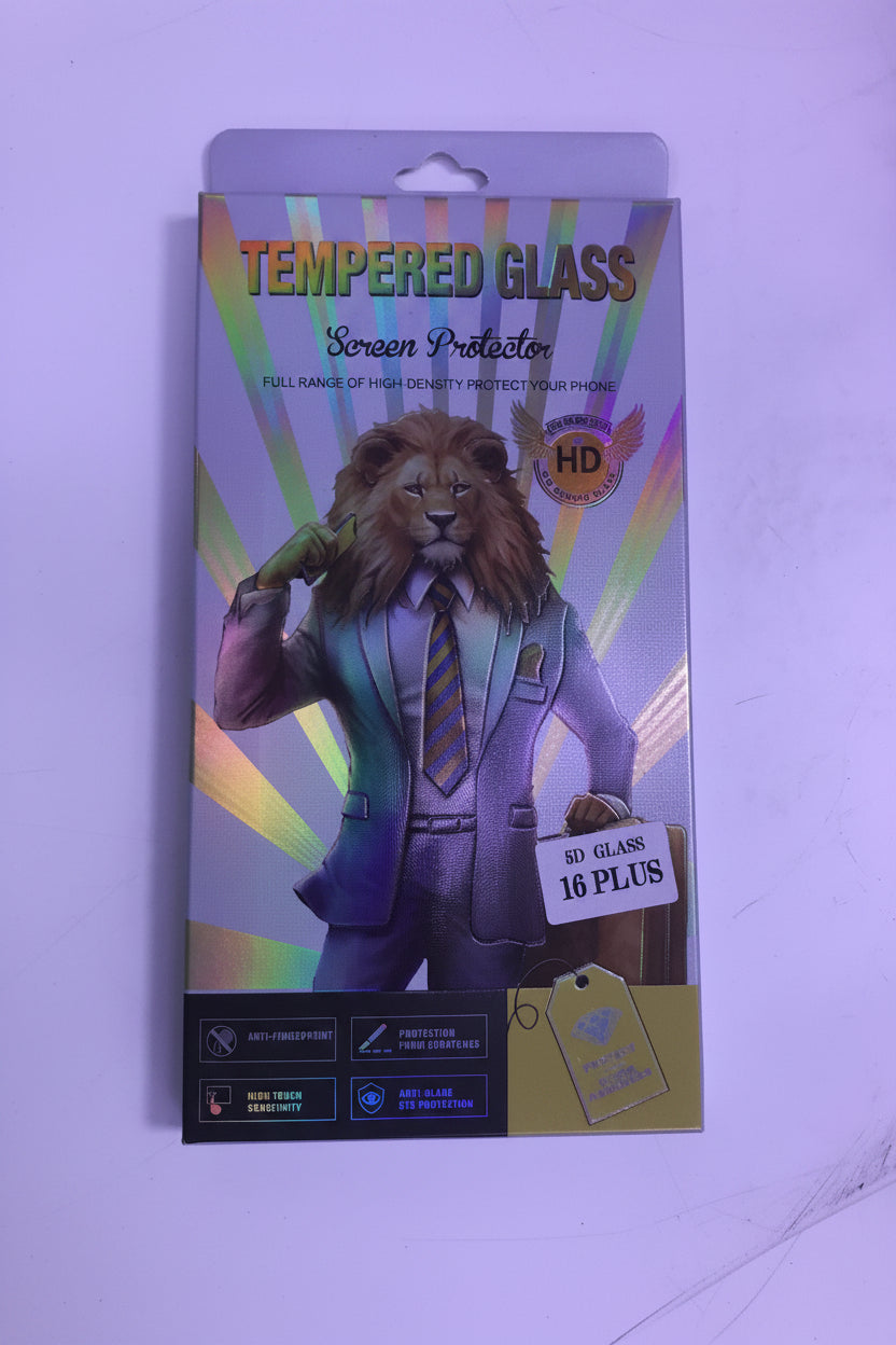 Tempered Glass HD- Screen Protector - 5D - iPhone - 16 Plus | Premium Quality - Best Sell Online