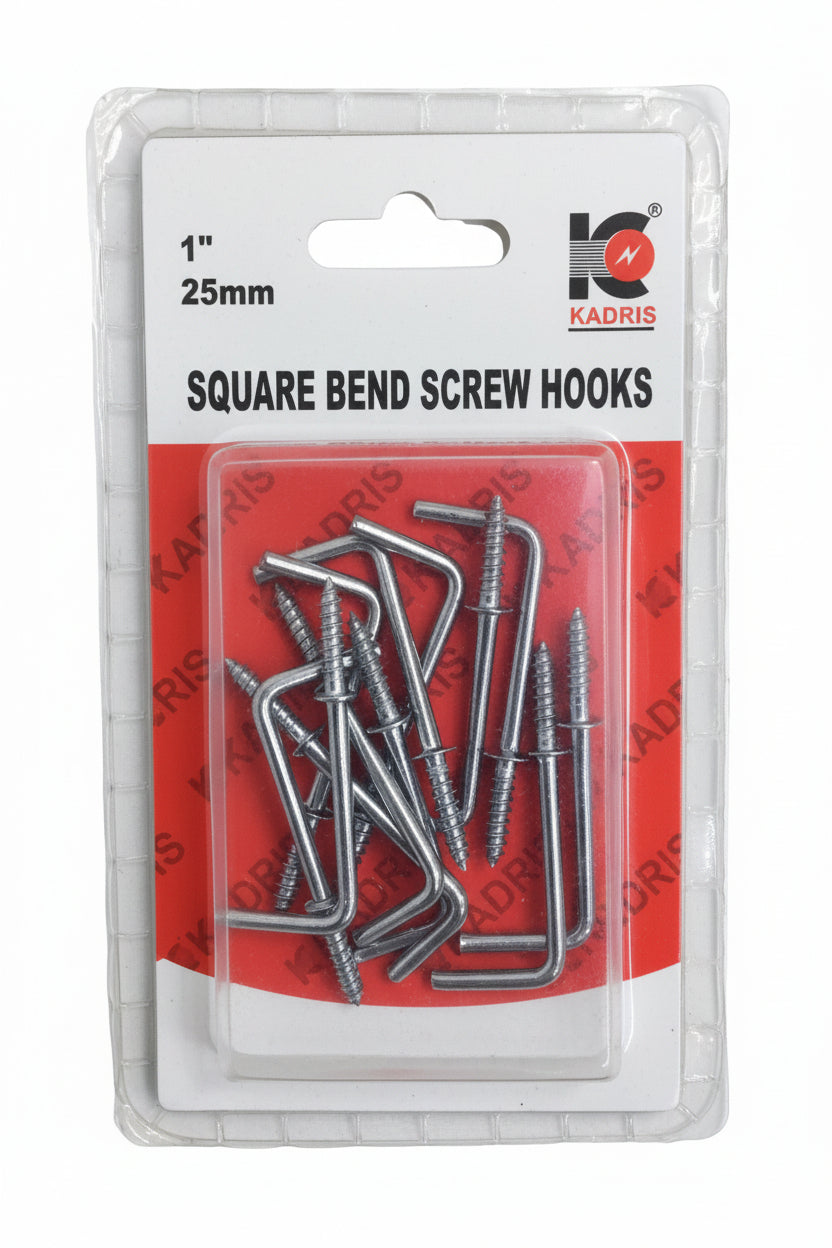 FR KADRIS Square Bend Screw Hooks - 1|25mm