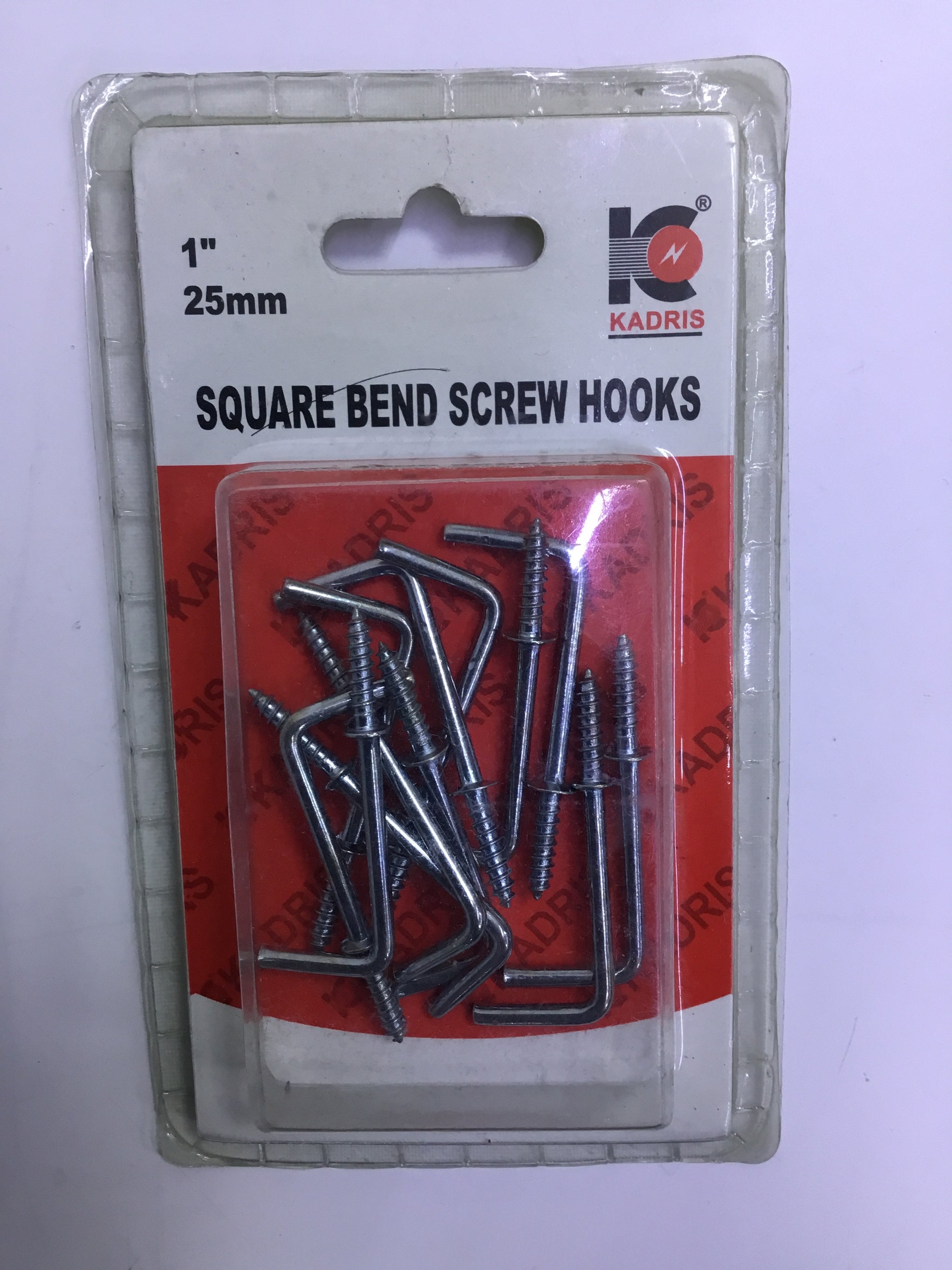 FR KADRIS Square Bend Screw Hooks - 1|25mm