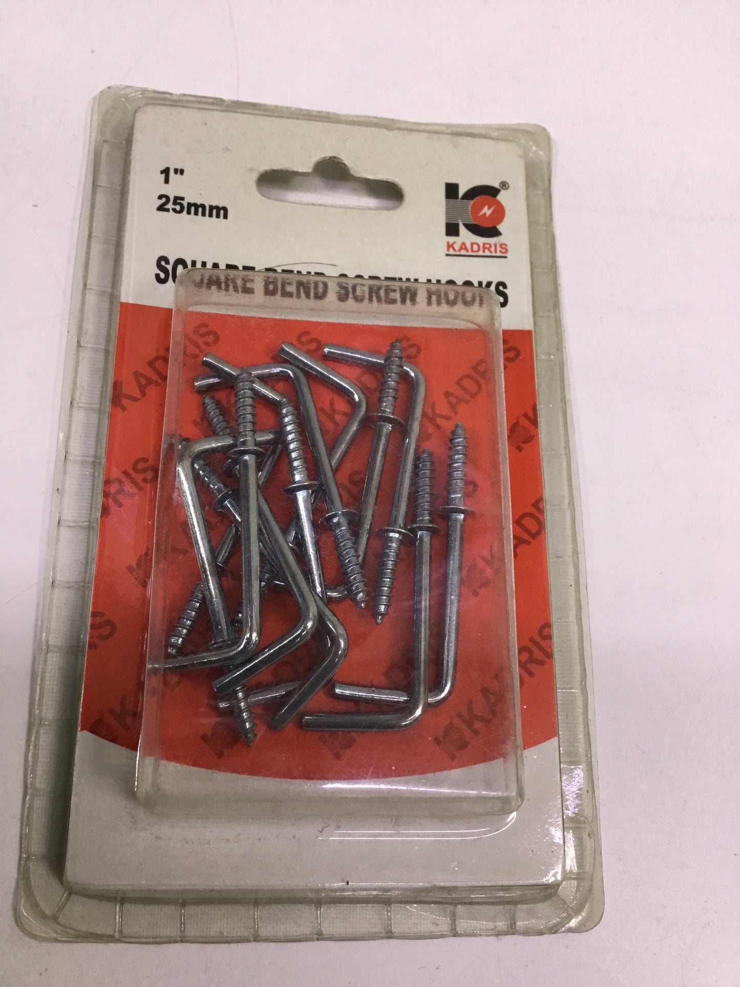 FR KADRIS Square Bend Screw Hooks - 1|25mm