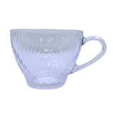 Clear plastic basket with handle on a white background