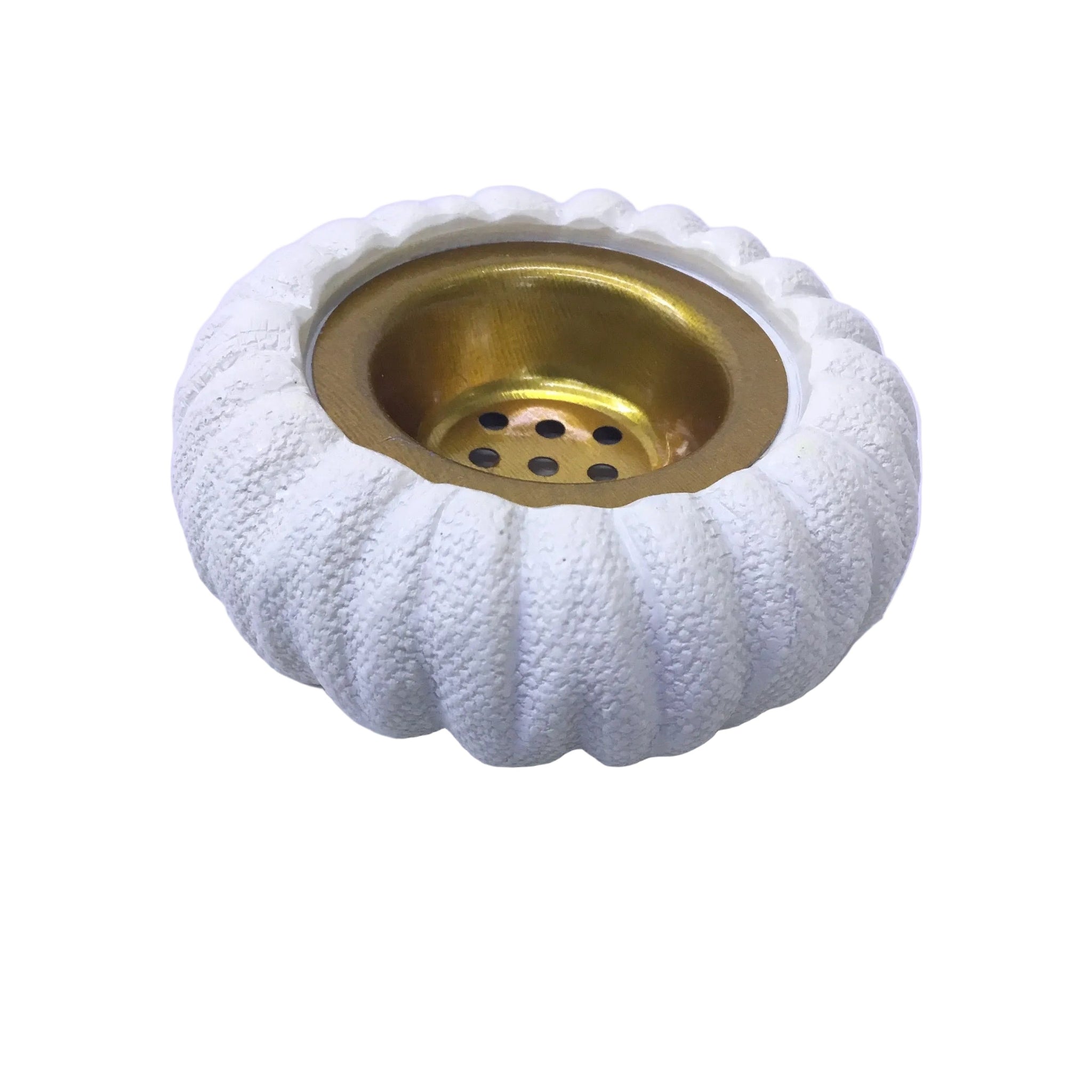 Luxury Round Cream & Gold Bakhoor Burner - NF-36878-P | Best Price Online