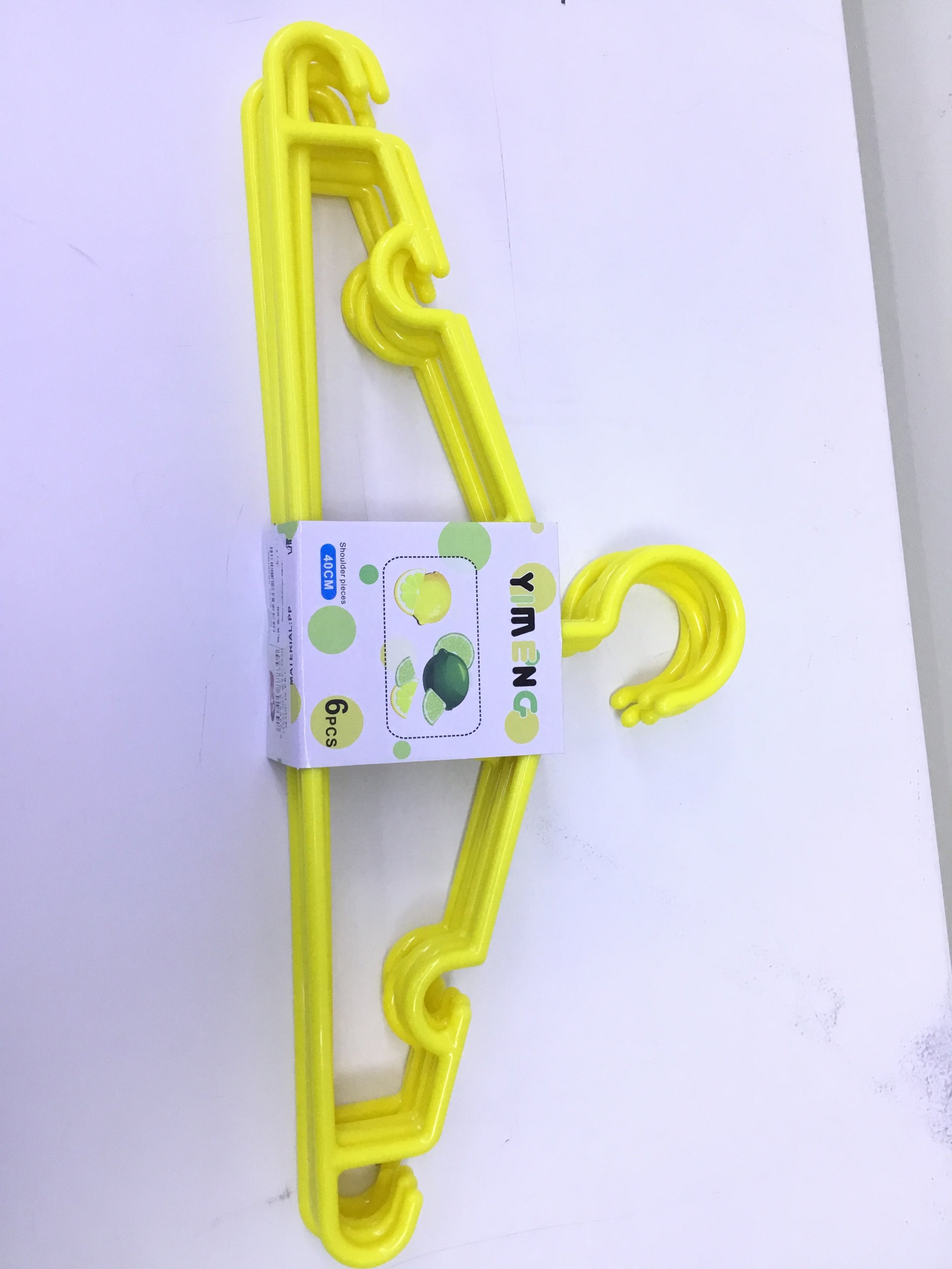 Yimeng Fashio Plastic Cloth Hunger- Yellow (6pcs)- 40cm - WTC- 7830 | Premium Quality - Best Sell Online