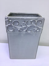 Embossed vine square vase TX-F - 16cm×26cm×16cm