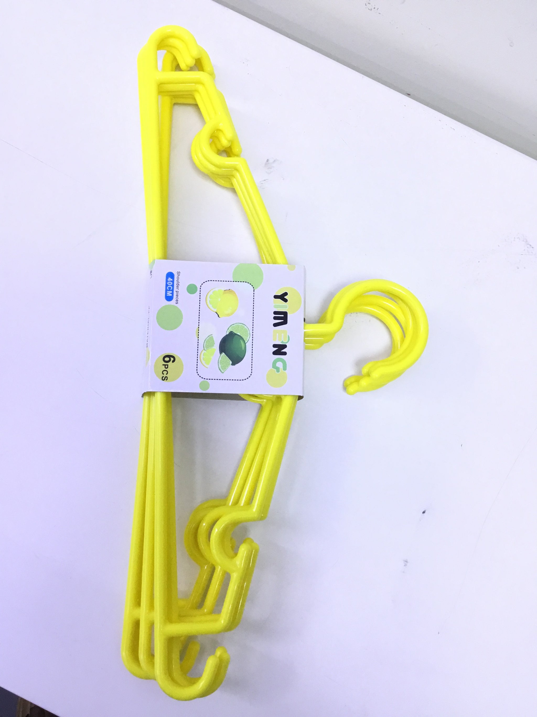 Yimeng Fashio Plastic Cloth Hunger- Yellow (6pcs)- 40cm - WTC- 7830 | Premium Quality - Best Sell Online