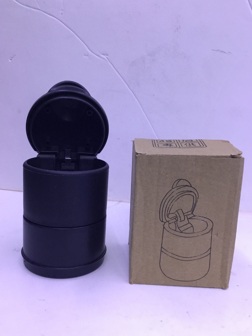 Black  Desktop Ashtray with Flip lid